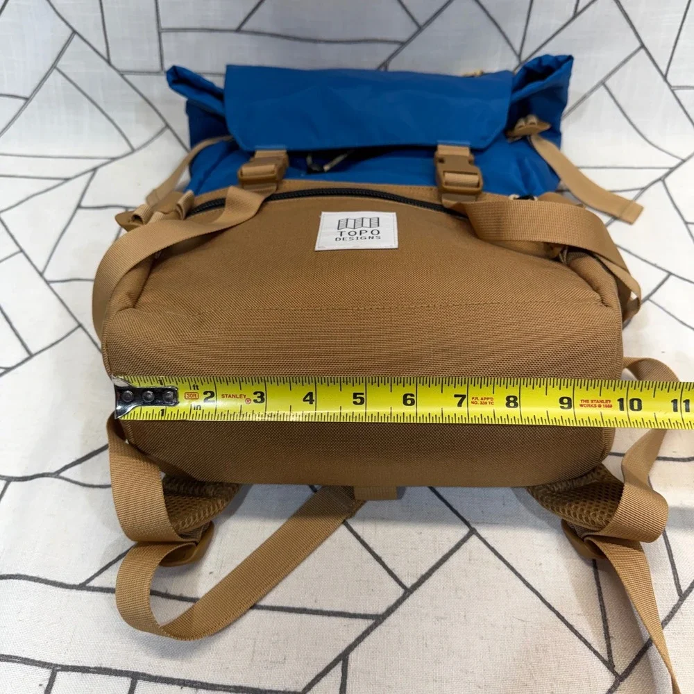 Topo Designs Rover Pack Classic OS Blue Tan Outdoor Laptop Backpack